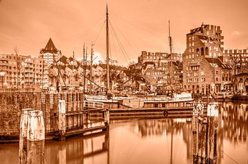 Rotterdam Old Harbour - monochrome