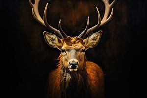 Hirsch Porträt Kunst | Hirsche