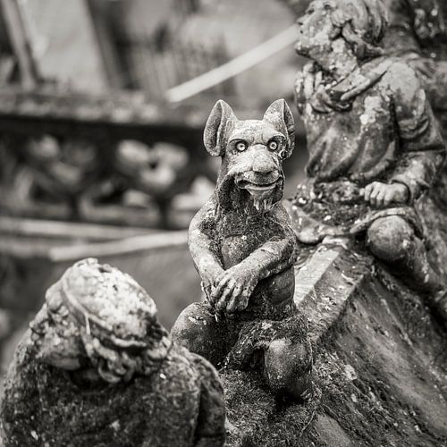 The air arch statues or spouts of St. John's Cathedral in 's-Hertogenbosch,