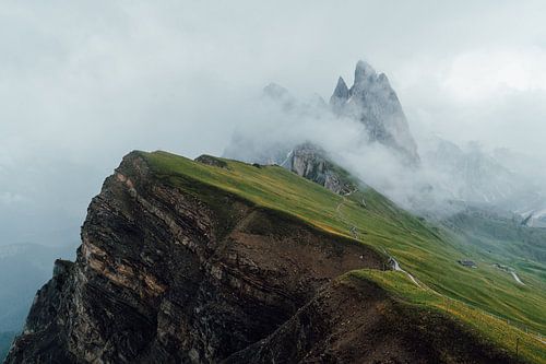 The Dramatic Seceda Ridgeline in the Dolomites