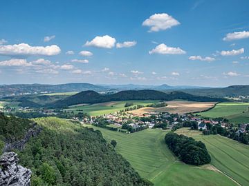 Landschaftlicher Blick über die Sächsische Schweiz von Animaflora PicsStock