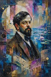 A painting of the French composer Claude Debussy. by Johannes