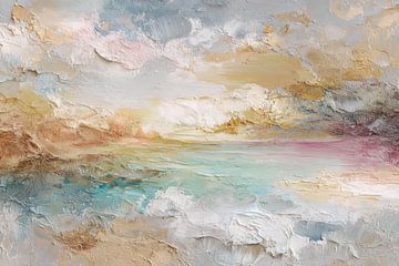 Pastelverhalen – Abstract Schilderij in Zachte Tinten van Joriali Abstract