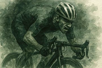 The final sprint (sports sports art cycling male tough passion close-up ) by Natalie Bruns