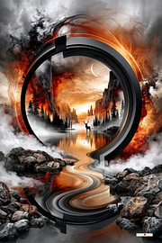 surrealistisch droomlandschap / surreal dreamscape van Gelissen Artworks