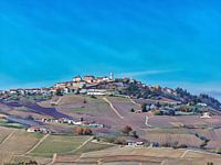 Langhe Rolling Vineyards im Vorfrühling
