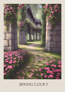 Spring Court, ACOTAR Fan art in passe-partout. van TrishaVDesigns