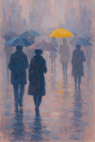 Ein Moment in Gelb - abstrakt von Kleurenrijk