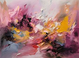 Explosion of colours in pink, purple and orange by Artsy