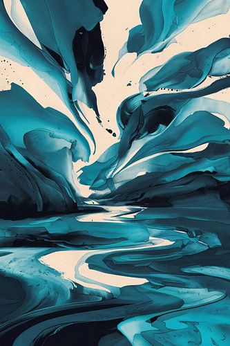 Dynamische abstracte rivier