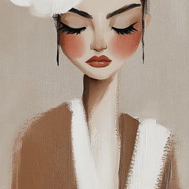 Verträumtes Porträt in Erdtönen von Carla Van Iersel