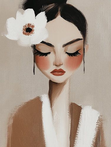 Dreamy portrait in earth tones by Carla Van Iersel