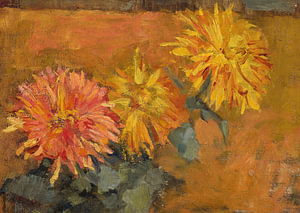 Drei Chrysanthemen, Piet Mondrian - um 1899
