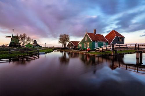 Spring sunset in Zaanse Schans