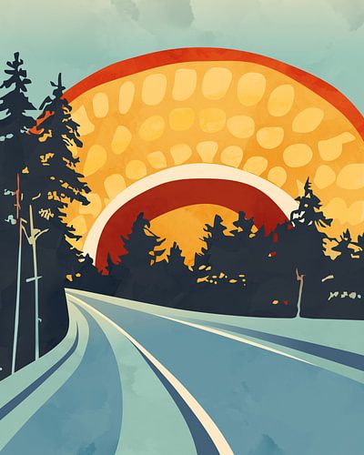 De zonsondergang tegemoet 2