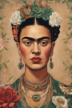 Frida - Portrait vintage sur Digital Corner