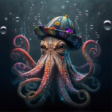 Calamari with hat by Carla van Zomeren