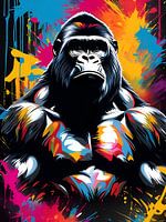 Gorilla art, graffiti