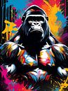 Gorilla art, graffiti by Makar Mokrynskyi thumbnail