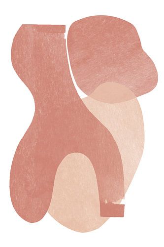 Peach Paper Cut Composition No.2