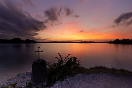 Stimmungsvoller Sonnenuntergang am Staffelsee