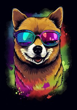 Shiba-Pop-Art von DNH Artful Living