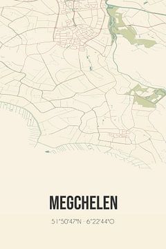 Vintage landkaart van Megchelen (Gelderland) van Rezona