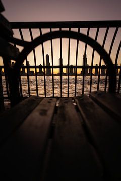 Zonsondergang New York in Kader van bart dirksen