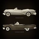 Buick Skylark Cabriolet 1956 en Ford Thunderbird Cabriolet 1957 van Jan Keteleer thumbnail