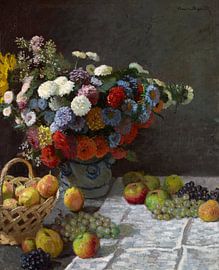 Still Life with Flowers and Fruit, Claude Monet