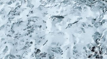 Schäumendes Meerwasser - Meeresschaum - Weißes Wasser Ebene - Digitale Kunst von Dicky