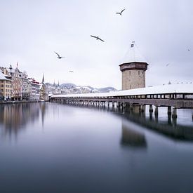 Luzern in de winter van Severin Pomsel