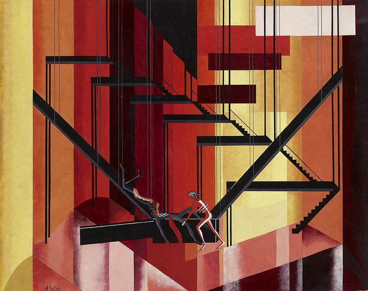 Bühnenbild für Don Juan in der Hölle, Aleksandra Magpie, 1929 von Atelier Liesjes