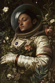 Schlafender Astronaut