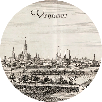 Utrecht, stadsgezicht uit 1750 van Affect Fotografie