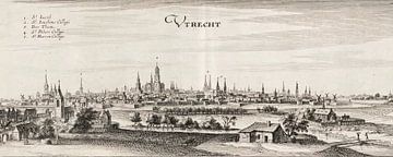 Utrecht, stadsgezicht uit 1750 van Affect Fotografie