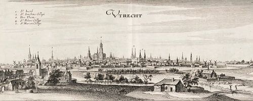 Utrecht, stadsgezicht uit 1750