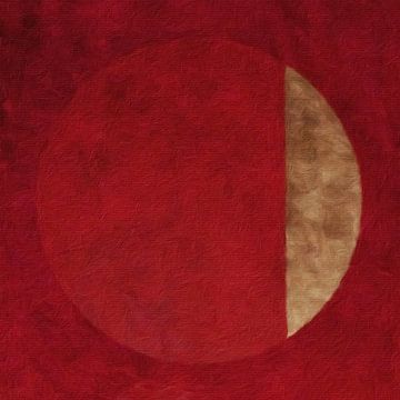 Abstracte Rode maan van Gisela- Art for You