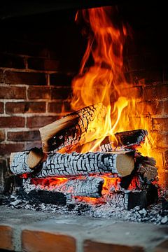Wood fire by Poster Art Shop