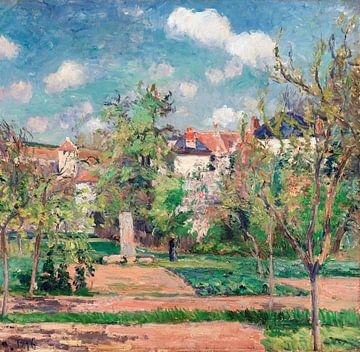 The Garden in the sun, Pontoise (1876) by Camille Pissarro. van Studio POPPY