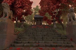 Sanctuaire japonais en automne