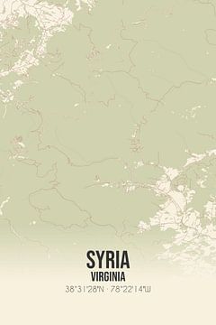 Vintage landkaart van Syria (Virginia), USA. van Rezona