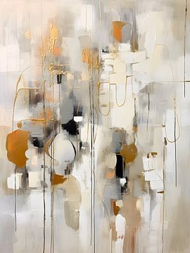 Neutral Abstract painting by haroulita