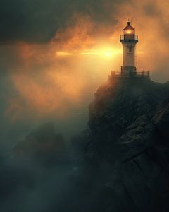 Leuchtturm im Nebel