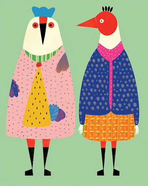 Pied birds of paradise by Studio Allee