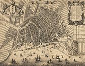 Amsterdam, carte historique par 1000 Schilderijen Aperçu