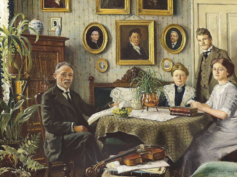 The artist's family (1912) by Peter Balan