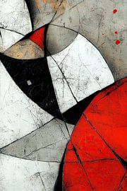 Abstract Rood Zwart