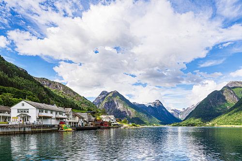 View over the Fjærlandfsjord in Norway