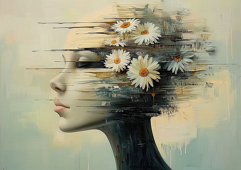 Frauenmalerei | Serene Bloom Vision von Kunst Laune